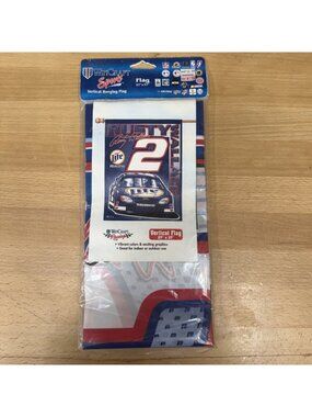 Rusty Wallace #2 Racing Flag 27x37 Miller Lite FORD Taurus Nascar Vintage
